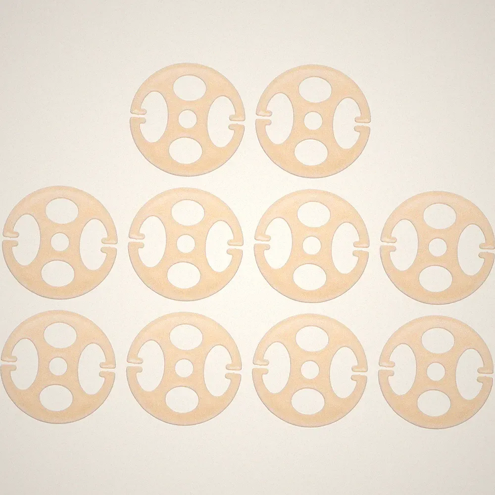 10Pcs Recliner Cover Non-Slip Buckle, 67.5 x 67.5mm Cushion Buckle, Round, Beige