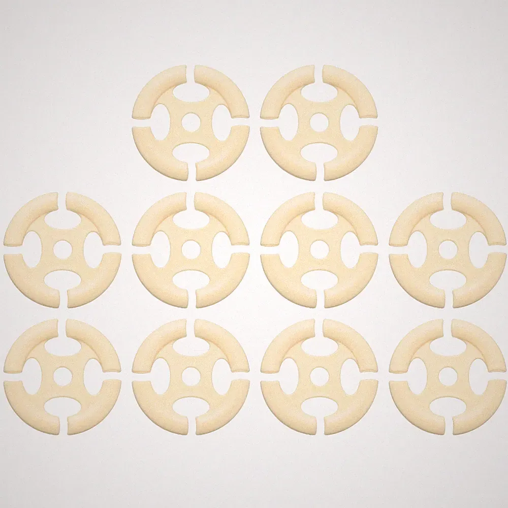 10Pcs Recliner Cover Non-Slip Buckle, 74 x 74mm Cushion Buckle, Round, Beige