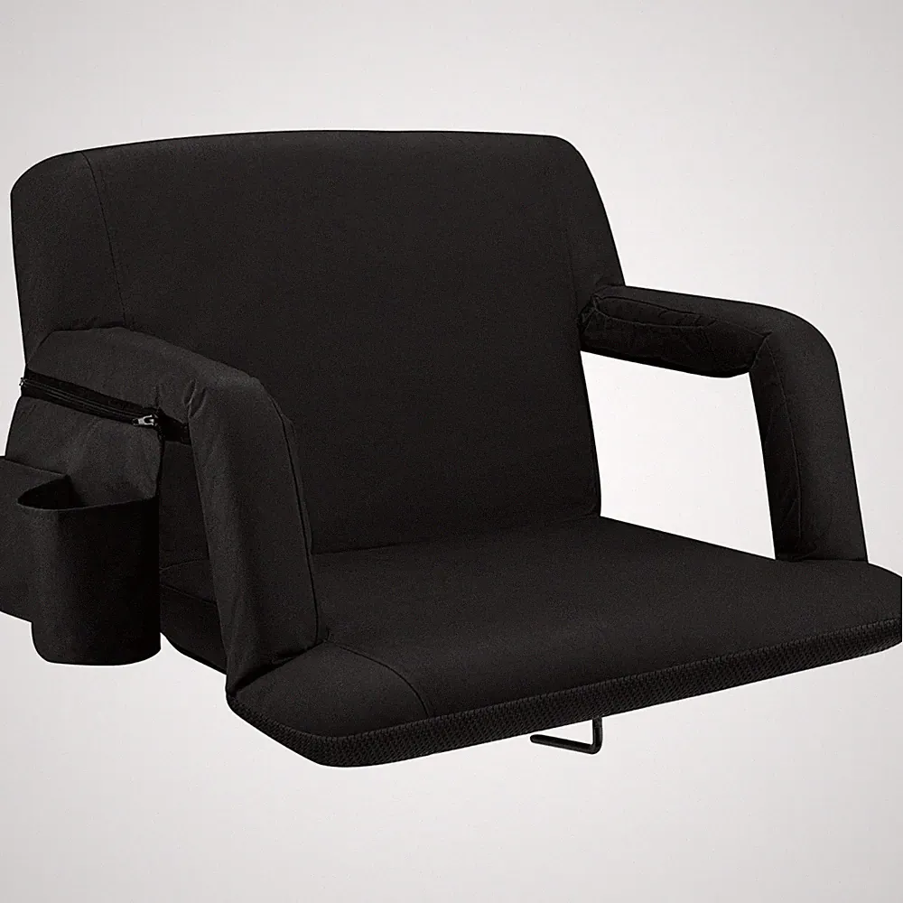 Alpcour Folding Stadium Seat 25’’ - Portable Extra Wide Reclining Camping Chair