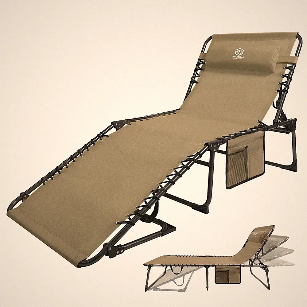 Extra Wide Folding Chaise Lounge Recliner 400 lb Capacity