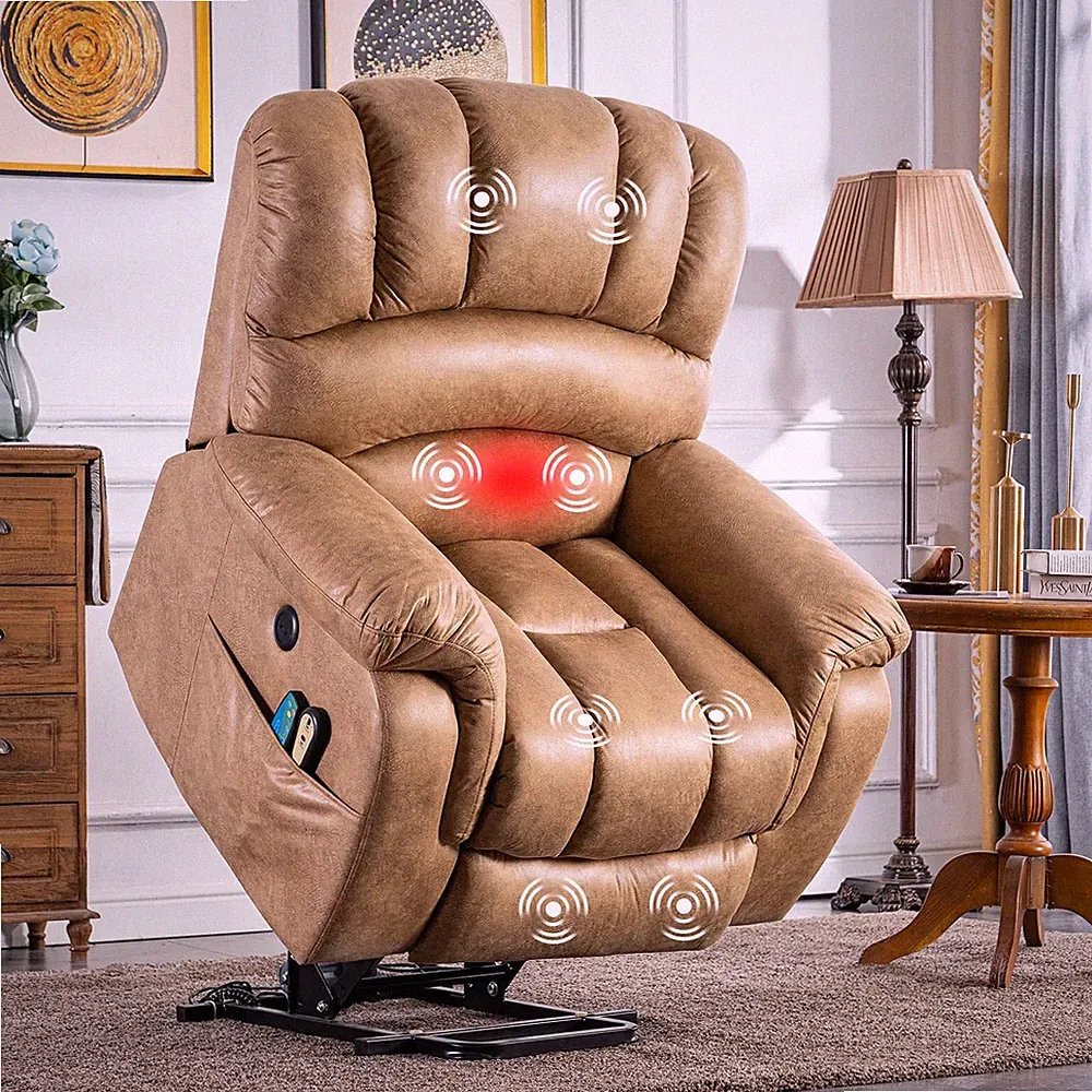 Oversized Electric Power Lift Recliner Chair Wide Recliners for Big Tall Sand