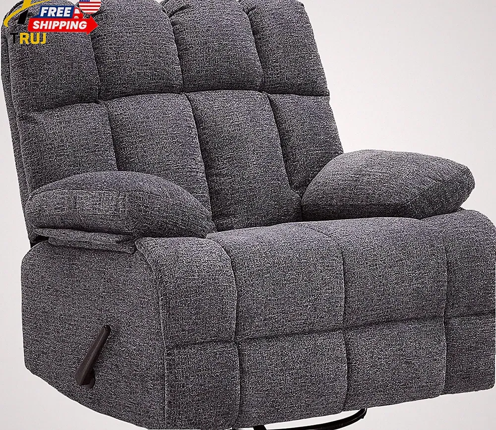 Oversized Swivel Rocker Recliner Chair for Adult Rock Recliner for 350Lb Big Man